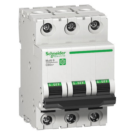 Schneider Electric M9F21363 Miniature Circuit Breaker, C60SP Series, 63A, 3 Pole, 240/415/440V AC, 10kA at 240V AC, B Curve