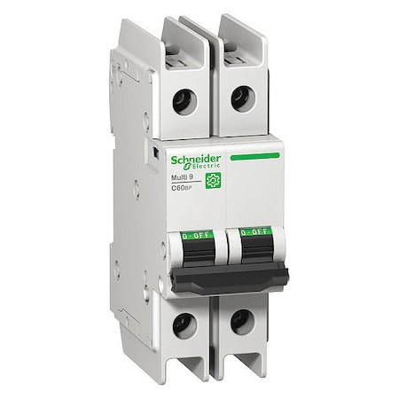 Schneider Electric M9F42208 IEC Miniature Circuit Breaker, MULTI9 Series, 8A, 2 Pole, 240/415/440V AC, 14kA at 240V AC, C