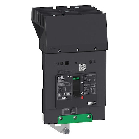 Square D BGA36035 Molded Case Circuit Breaker, POWERPACT B Series, 35A, 3 Pole, 347/600V AC, 65kA at 240V AC, B Curve