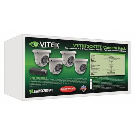Vitek VT-THT2CKTFE-2 Camera, Turret, Fixed Lens, 12V DC