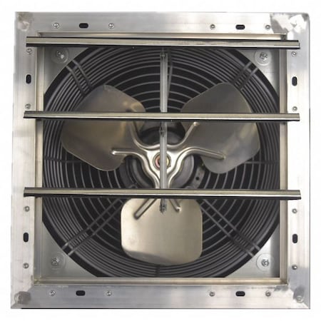 DAYTON 484X38 Shutter Mount Exhaust Fan, 12 in Blade Dia, 1/15 hp, 1 Phase. Variable Speed, 844 cfm, 115V AC