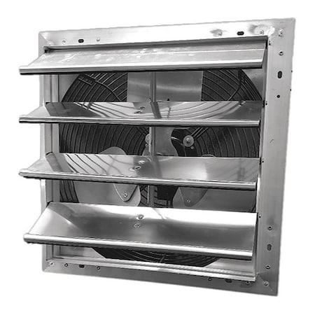 DAYTON 484X39 Shutter Mount Exhaust Fan, 16 in Blade Dia, 1/10 hp, 1 Phase, Variable Speed, 1381 cfm, 115V AC