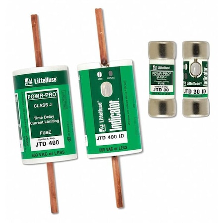 Littelfuse JTD250 UL Class Fuse, J Class, Time-Delay, 250A, 600V AC, Non-Indicating