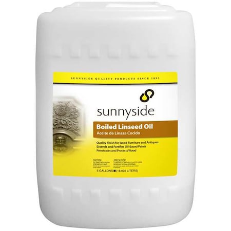 Sunnyside 872G5 Boiled Linseed Oil, 5 gal. Size, Amber
