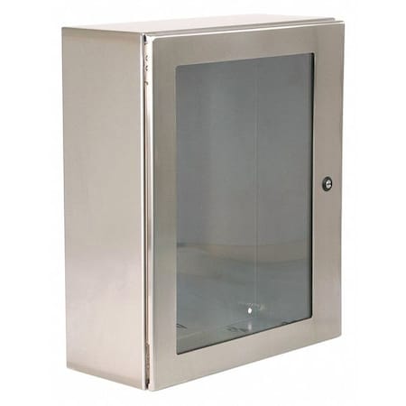 Wiegmann N412202008WSSC 1/4 Turn Latch Electrical Enclosures, 20 in H, 8 in D, 20 in W, 12, 13, 3R, 4, 4X