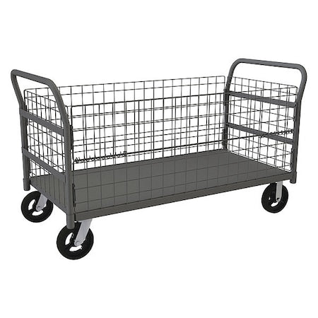 Durham MFG W4SPTDG-306038-1-8MR95 Platform Truck, Gray, Steel, 2,000 lb