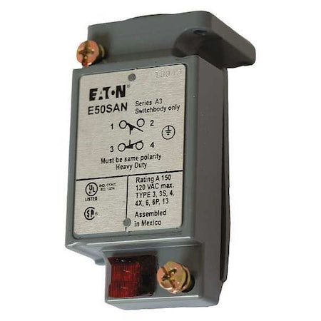 Eaton E50SAN 1NC/1NO Limit Switch Body Nema 1, 2, 4, 6, 6P, 12, 13