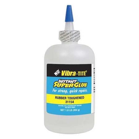 Vibra-Tite 31154 Instant Adhesive, 311 Series, Clear, 1 oz, Bottle