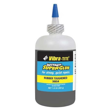 Vibra-Tite 38854 Instant Adhesive, 388 Series, Clear, 0.06 oz, Tube