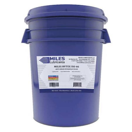 Miles Lubricants M001000603 5 gal Pail, Hydraulic Oil, 46 ISO Viscosity, 20W SAE
