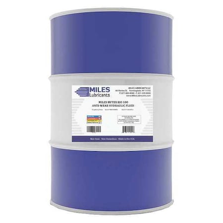 Miles Lubricants M001000801 55 gal Drum, Hydraulic Oil, 100 ISO Viscosity, 30W SAE