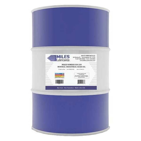 Miles Lubricants M00600201 55 gal Gear Oil Drum 100 ISO Viscosity, 85W SAE, Amber