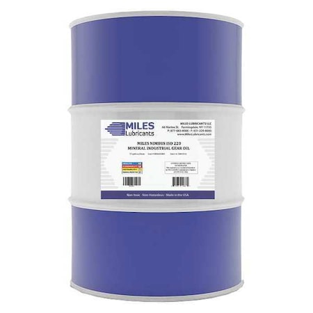 Miles Lubricants M00600401 55 gal Gear Oil Drum 220 ISO Viscosity, 90W SAE, Amber