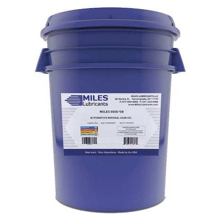 Miles Lubricants M00600603 5 gal Gear Oil Pail Not Specified ISO Viscosity, Not Specified SAE, Yellow