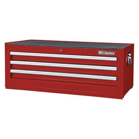 Westward 49EV14 Intermediate Chest, 3-Drawers, Powder Coated Red, 42