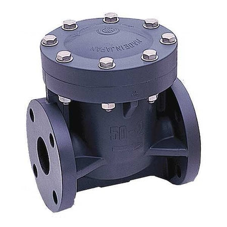 Asahi 1201040 Swing Check Valve, Inline, Flange x Flange, 4 in, PVC Body, EPDM Seat Seal
