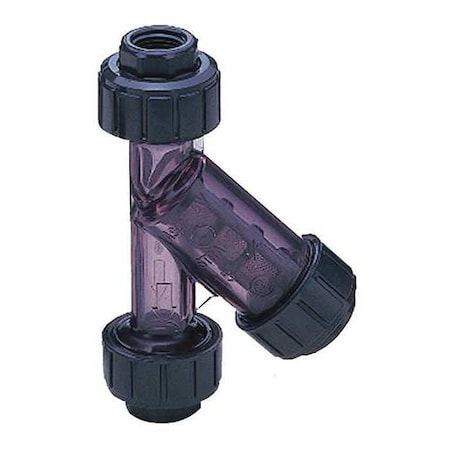 Asahi 1257015 Y Strainer, 1 1/2 in Pipe, Socket/Threaded, PVC, 150 psi