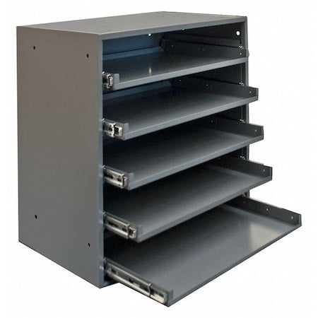 Durham MFG 305B-95 Sliding Drawer Cabinet Frame, 5 Drawers, 20-1/2 in W x 12-1/2 in D x 21 in H