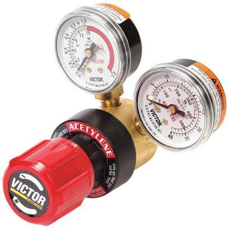 Victor 0781-4240 Specialty Gas Regulator, Acetylene, Single Stage, 0.965