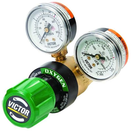Victor 0781-4241 Specialty Gas Regulator, Oxygen, Single Stage, 0.965