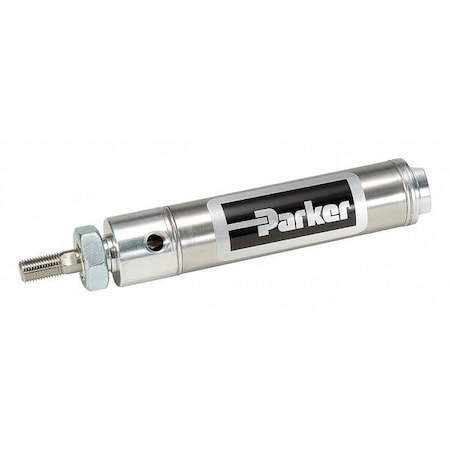 Parker 1.75DSRM06.00 Air Cylinder, 1 3/4 in Bore, 6 in Stroke, Round Body Double Acting, Stainless Steel .