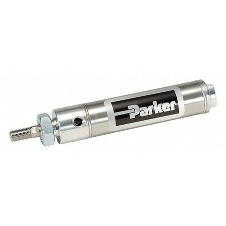 Parker 3.00DSR06.00 Air Cylinder, 3 in Bore, 6 in Stroke, Round Body Double Acting, Stainless Steel .