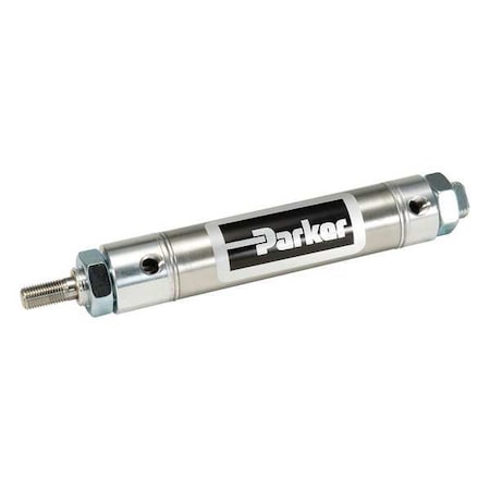 Parker 2.50DXPSR04.00 Air Cylinder, 2 1/2 in Bore, 4 in Stroke, Round Body Double Acting, Stainless Steel .