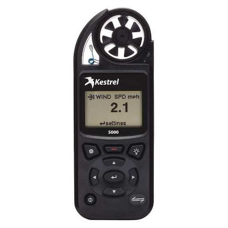 Kestrel 0850BLK Environmental Meter, Black, 7,874 fpm