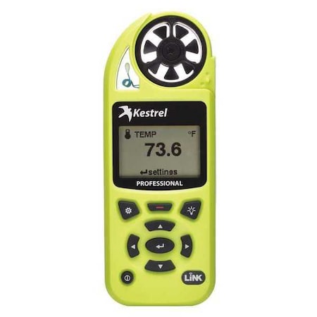 Kestrel 0852LHVG Environmental Meter, Green, 7,874 fpm