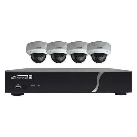 Speco Technologies ZIPT4D1 CCTV Kit, 4 Channels, 1 TB, 4-1/2 in. Dia