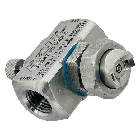 Exair EF1020SS Atomizing Spray Nozzle, 2.5 to 7.5 gph