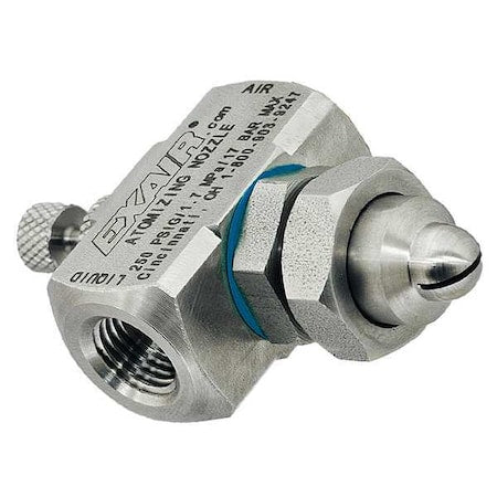 Exair SF1030SS Atomizing Spray Nozzle, 1.0 to 1.9 gph