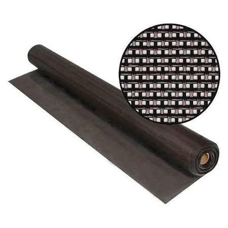 Phifer 3004065 Door and Window Screen, Vinyl Coated Polyester, 48 in W, 100 ft L, 0.025 in Wire Dia, BROWN