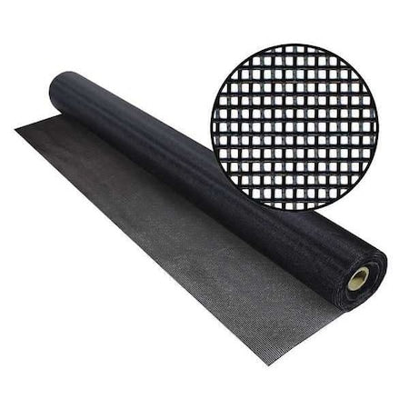 Phifer 3026270 Door and Window Screen, Vinyl Coated Polyester, 84 in W, 100 ft L, 0.018 in Wire Dia, Black