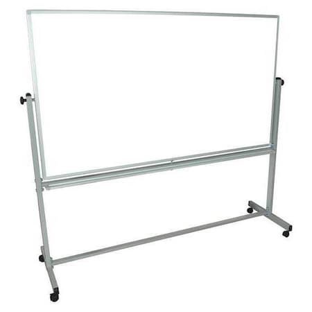 Luxor MB7240WW Dry Erase Board, Steel, 40 in, 72 in, Aluminum Frame, White, Gloss