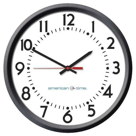 American Time WN56BADD304BP Clock, Plastic Case, Analog, 2-5/8