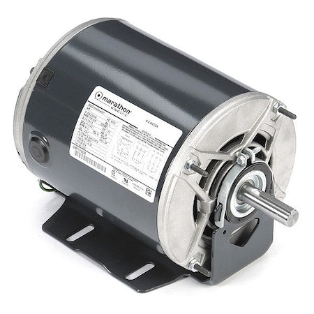 Leeson 5K46MN4087 Condenser Fan Motor, 1 HP, 56 Frame, 1 Speed, Open Dripproof, Cradel Base Mount, 208-230/460V AC