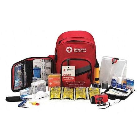 American RED Cross 91052 First Aid Kit, Nylon 184 Components, 1 People Served