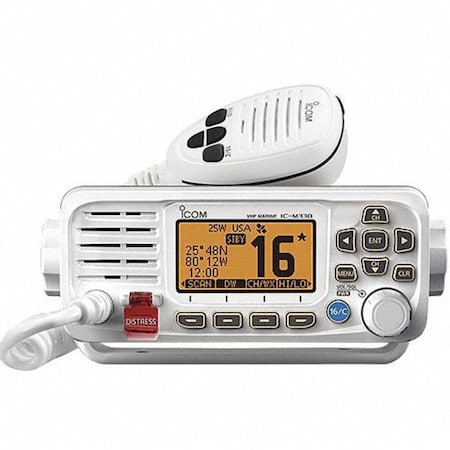 Icom M330 WHITE Mobile Two Way Radio, VHF Band, White
