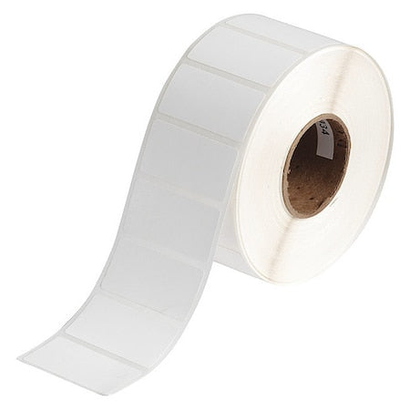 Brady J20-137-7425J Label Roll, White, Labels/Roll: 1500