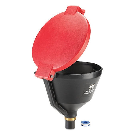 PIG DRM1681-RD DrumFunnel, 13.875 in H, Red, Polyethylene