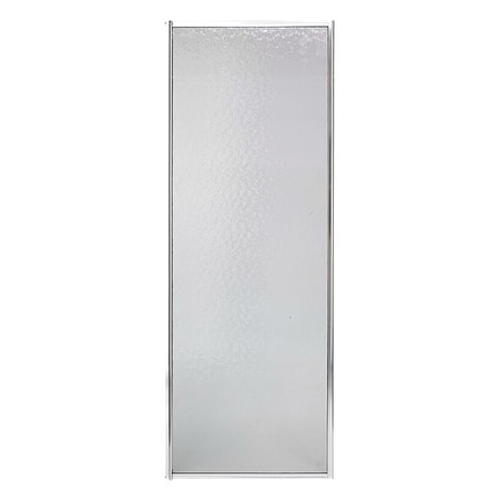 Durastall 88.700 Pivot Shower Door, Obscured Tempered Glass, Aluminum/Silver Frame, 3/16 in Thick, 64 in H x 24 in W