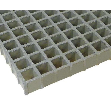 Fibergrate 268405.02 Fiberglass Molded Grating, 60 in Span, Grit-Top Surface, Light Gray