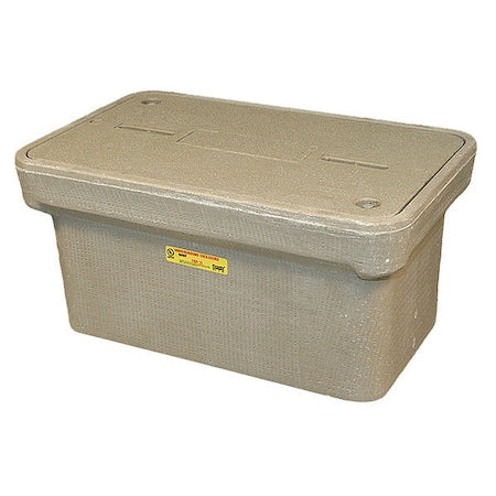 Quazite PG1324Z80217 Underground Enclosure Assembly, Electric Cover, 12 in H, 25 in L, 15-1/2 in W, 15,000 lb
