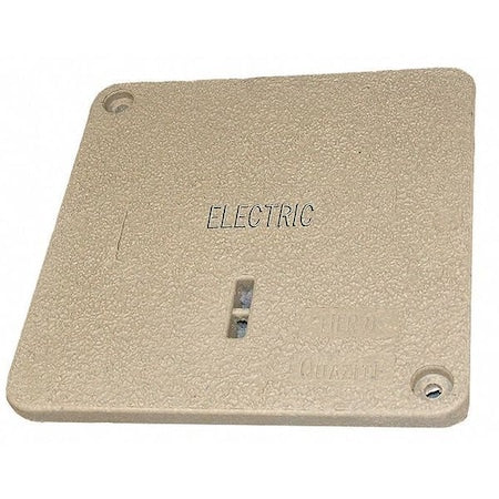 Quazite PC1212CA0017 Underground Enclosure Cover, Electric Logo, 1 in. H x 12 in. W x 12 in. L, 8000 lb