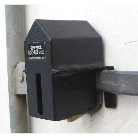 Ranger Lock RGSE-0L Padlock Guard, 5 in, Hardened Steel, Black