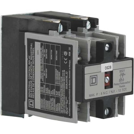 Square D 8501XO40V03 NEMA Control Relay, 4NO, 220/240V AC, 10A