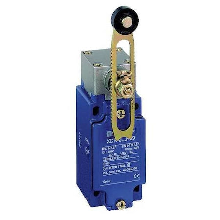 Telemecanique Sensors XCKJ20541H7 Heavy Duty Limit Switch, Adjustable Roller Lever, Rotary, 2NC/2NO, 10A at 240V AC