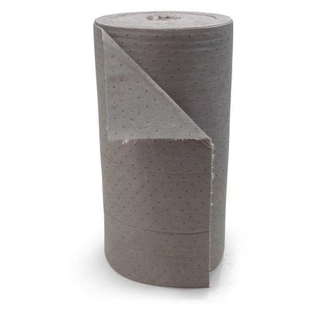 Brady RFDP328DP Sorbent Roll, 55 gal, 28 1/2 in x 150 ft, Universal, White, Polypropylene