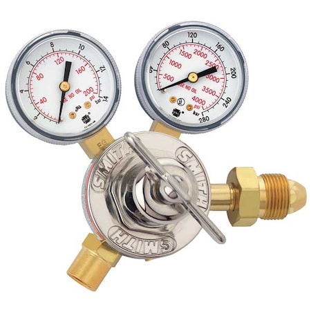 Smith Equipment 30-150-580 Gas Regulator, Argon, Helium, Nitrogen, Single Stage, 0.965